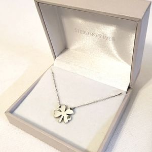 Sterling Silver Four Leaf Clover Necklace